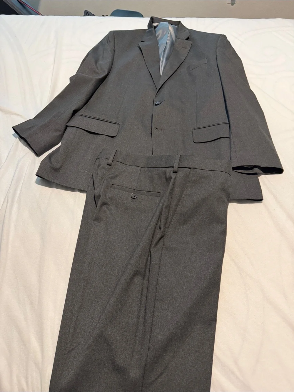 Haggar Men's Dark Gray Two-Piece Suit Jacket & Trousers